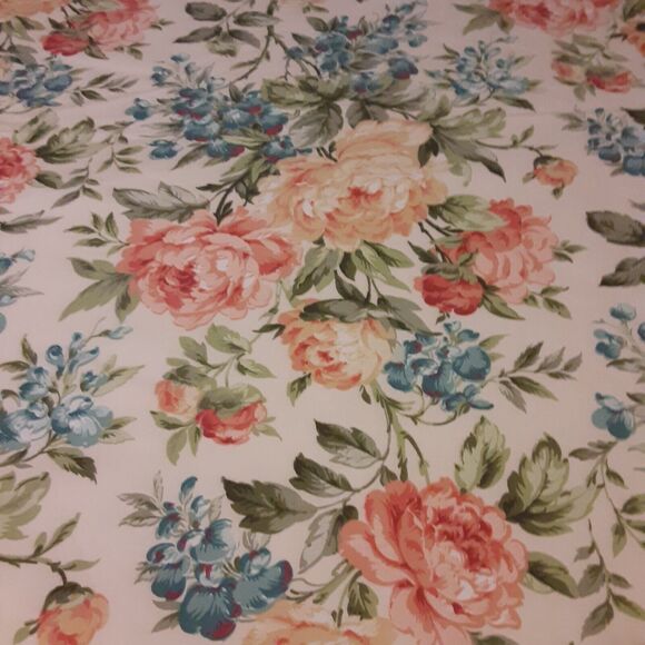 Vintage Revman Floral Flat Queen Sheet Quality Combed Cotton Blend - Picture 8 of 9